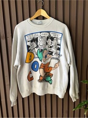 Vintage 90s Disney Snow White And The Seven Dwarfs Doc Crewneck Sweater Size XL